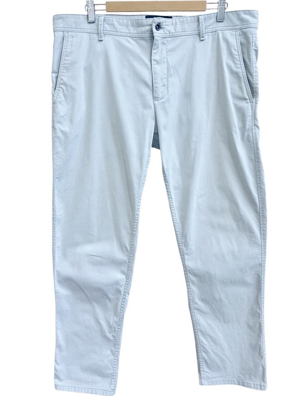 Rodd & Gunn Mens Custom Fit Pebble Gray Chino Pants Sz 38S 38 x 29 Straight Leg